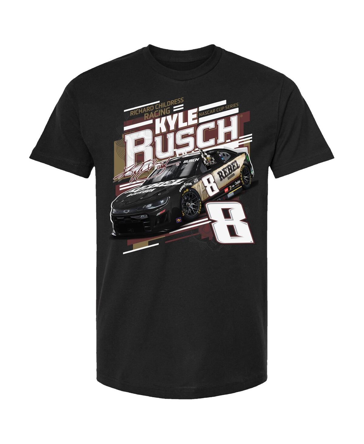 Men's Richard Childress Racing Team CollectionKyle Busch Rebel Bourbon Draft T-shirt - Black