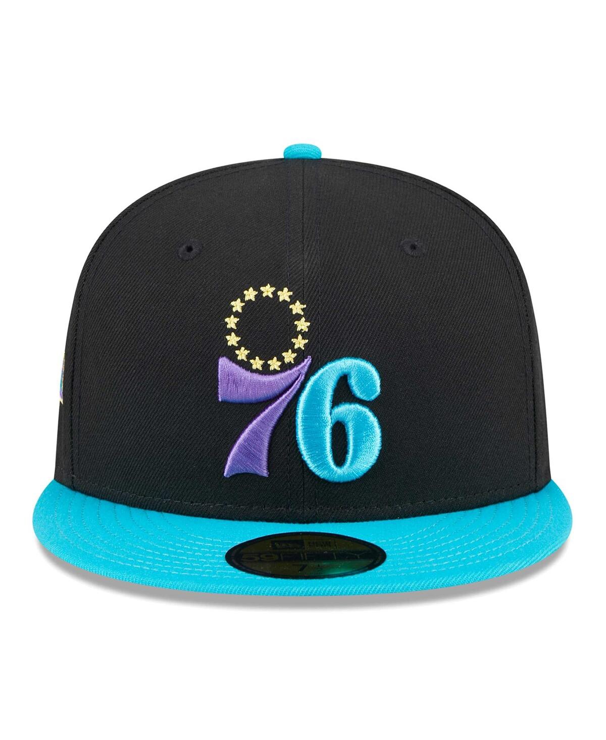Men's New Era Turquoise Philadelphia 76ers Arcade Scheme 59FIFTY Fitted Hat - Turquoise