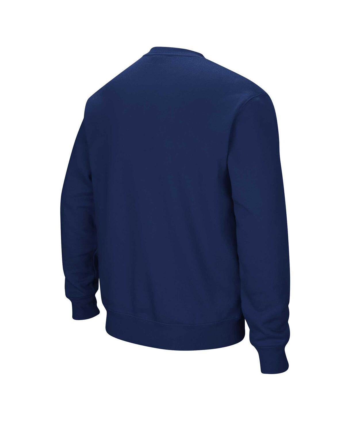 Shop Colosseum Men's  Navy Columbia University Arch & Logo Pullover Sweatshirt