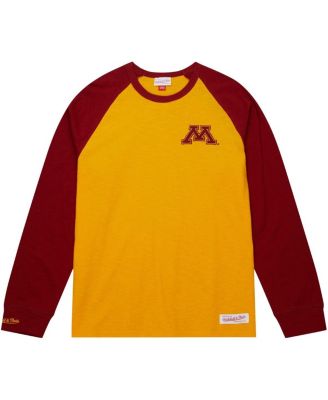 Men's Gold Minnesota Golden Gophers Legendary Slub Raglan Long Sleeve T-shirt