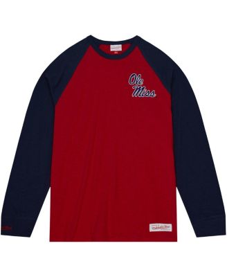 Men's Red Ole Miss Rebels Legendary Slub Raglan Long Sleeve T-shirt