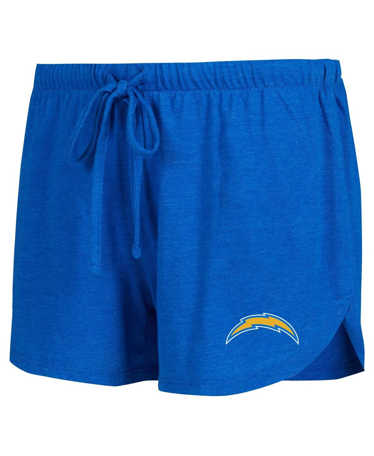 Shop Concepts Sport Women's  Royal, Gold Los Angeles Chargers Raglan Long Sleeve T-shirt And Shorts Lounge In Royal,gold