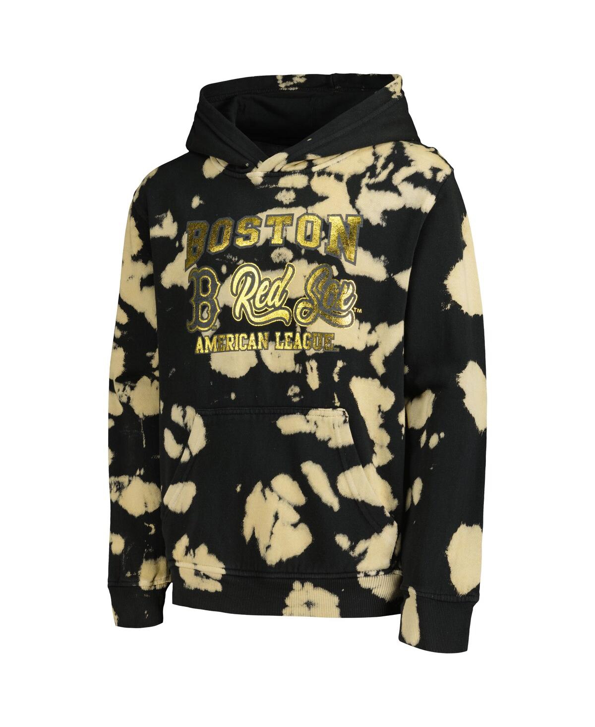 Big BoysDistressed Boston Red Sox Heart of Gold Pullover Hoodie - Black