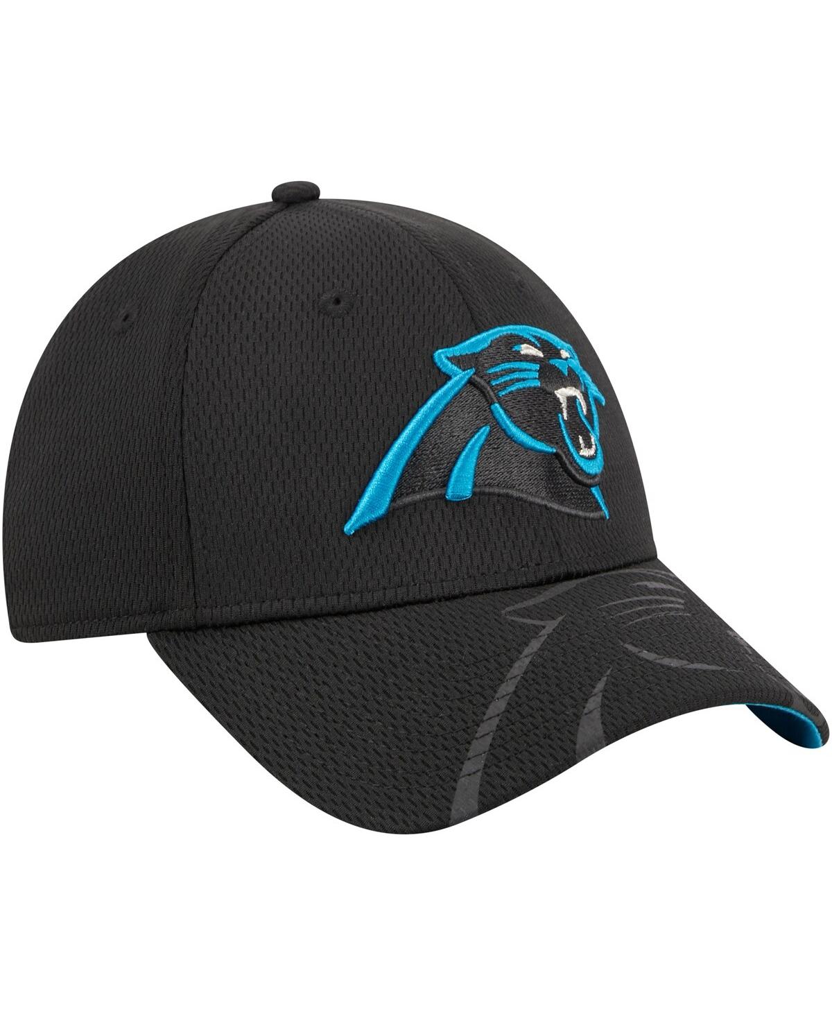 Men's New EraCarolina Panthers Top Visor 9FORTY Adjustable Hat - Black