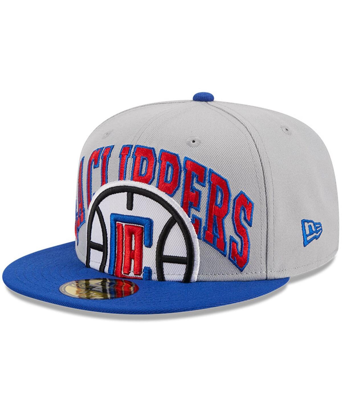 Shop New Era Men's  Gray, Royal La Clippers Tip-off Two-tone 59fifty Fitted Hat In Gray,royal
