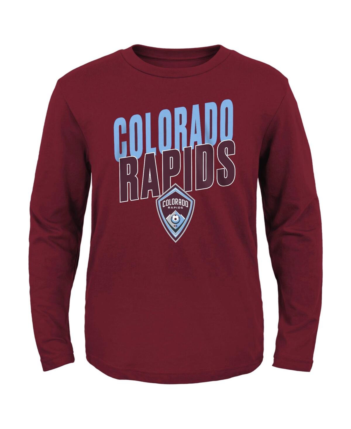 Shop Outerstuff Big Boys And Girls Burgundy Colorado Rapids Showtime Long Sleeve T-shirt