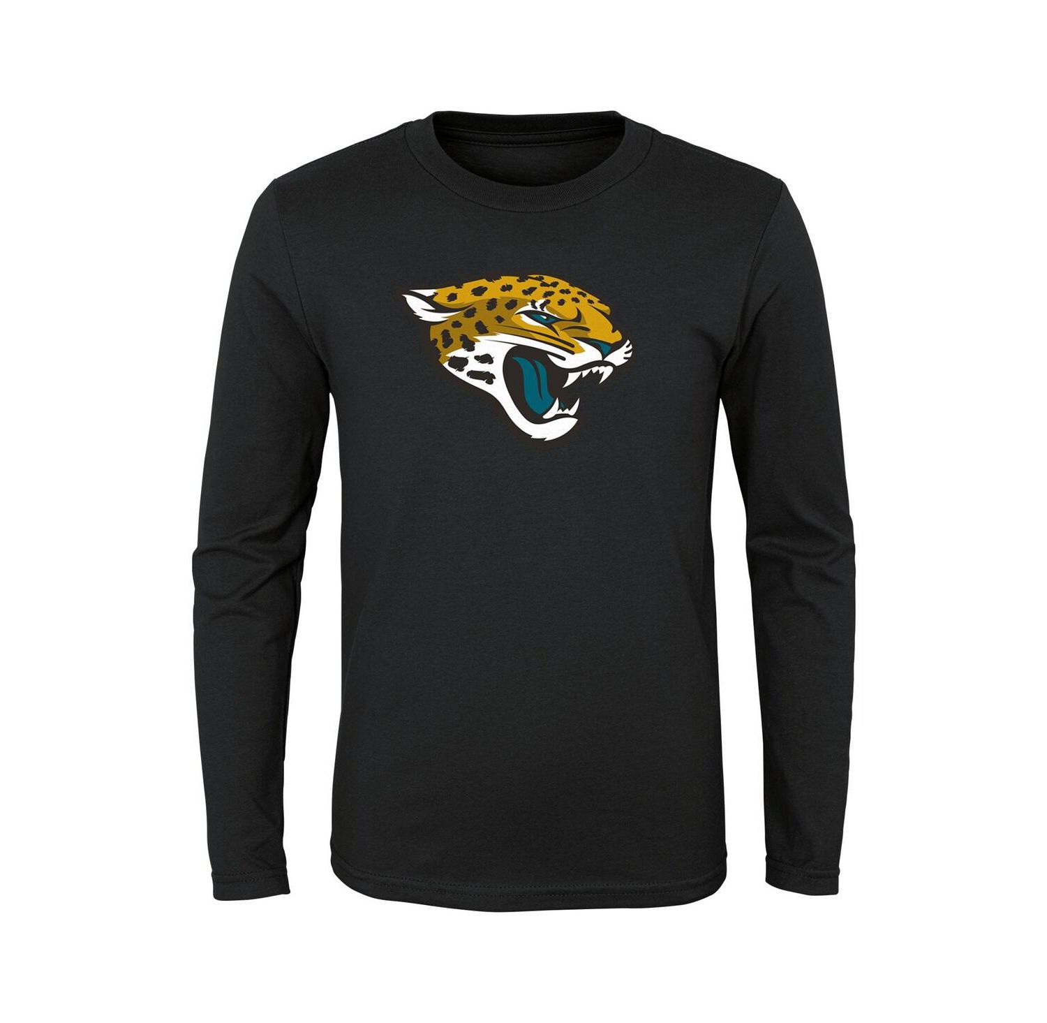 Big Boys and Girls Black Jacksonville Jaguars Primary Logo Long Sleeve T-shirt