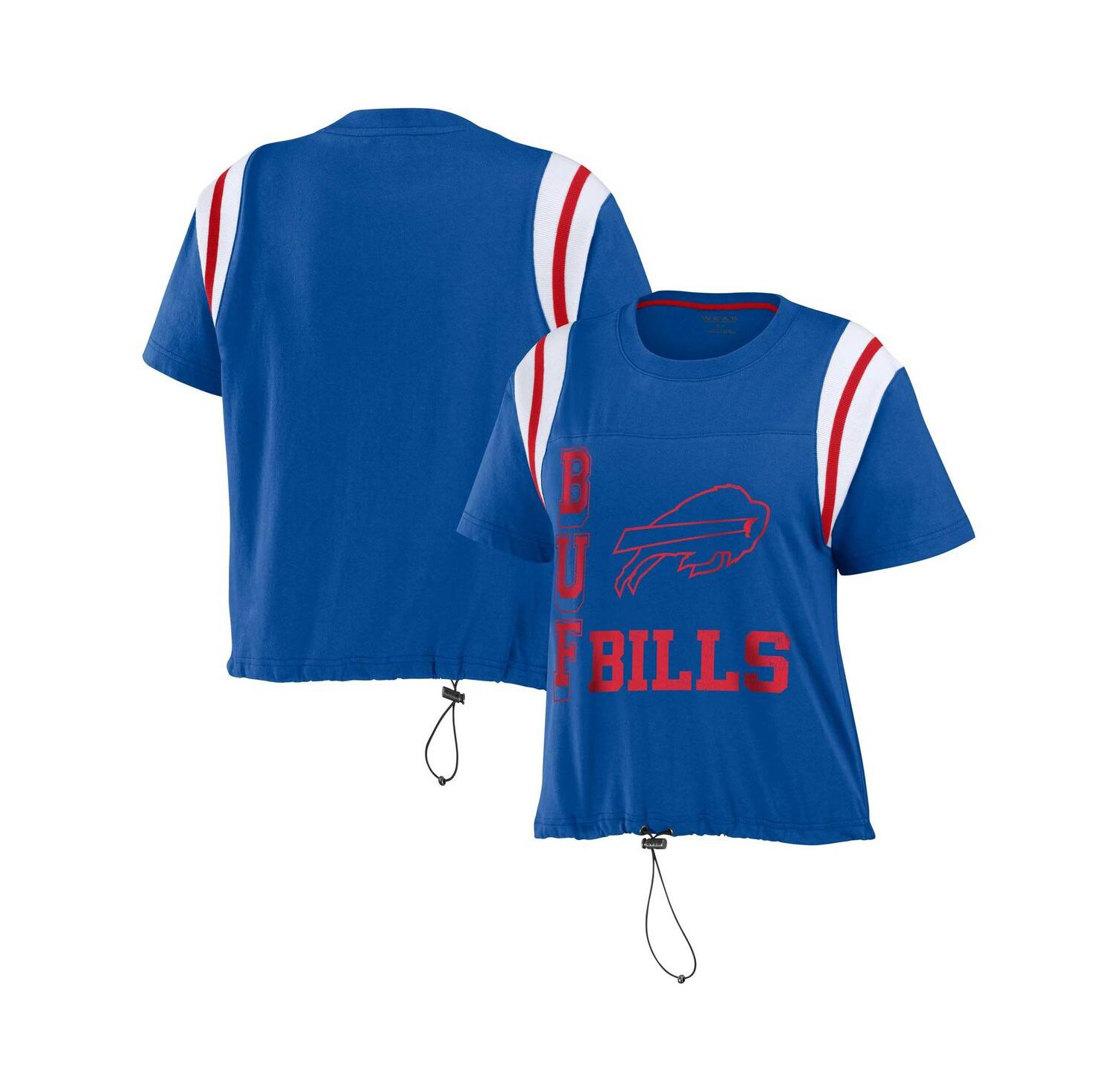 Women's Royal Distressed Buffalo Bills Cinched Colorblock T-shirt