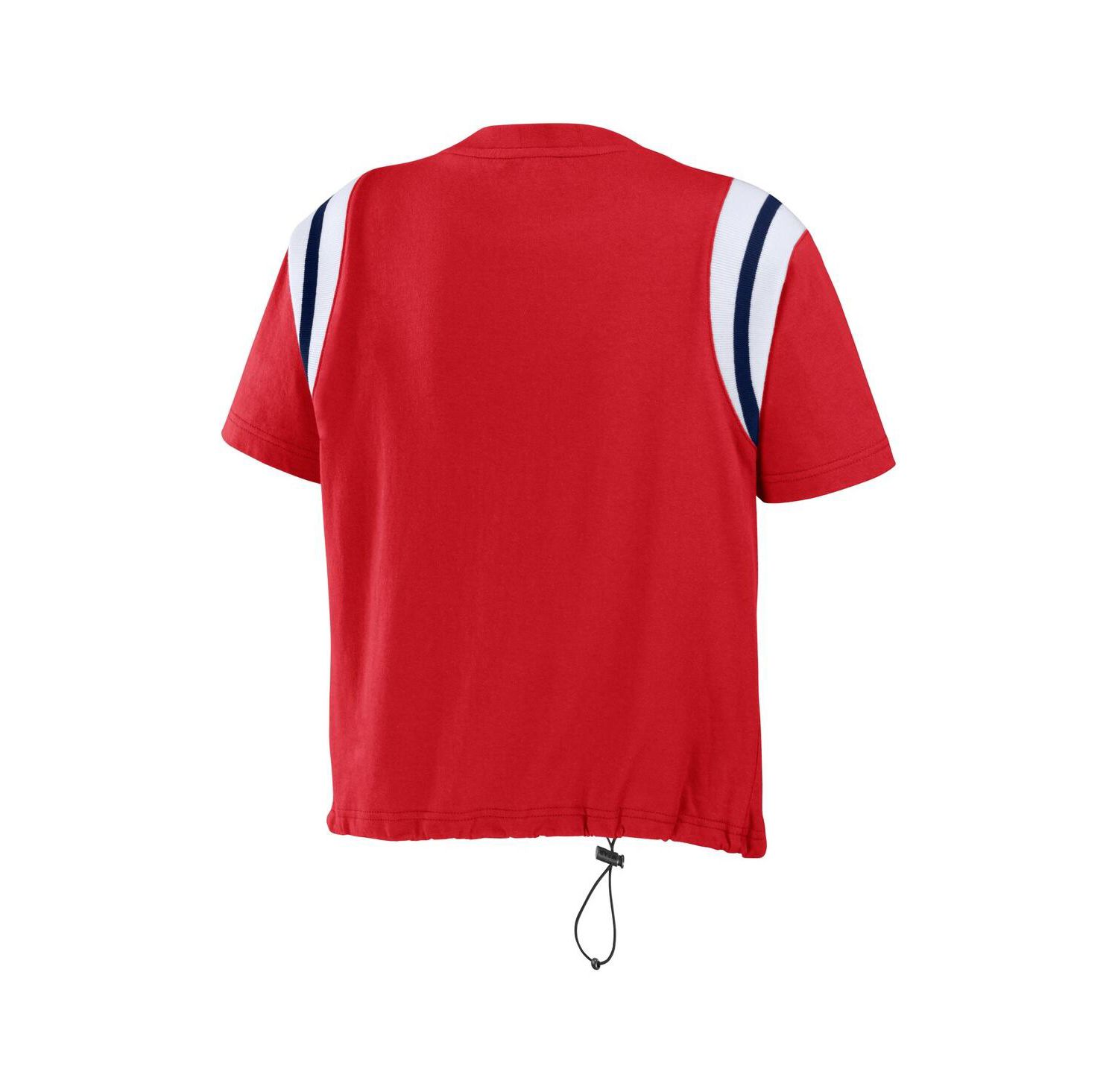 Women's Red Distressed St. Louis Cardinals Cinched Colorblock T-shirt