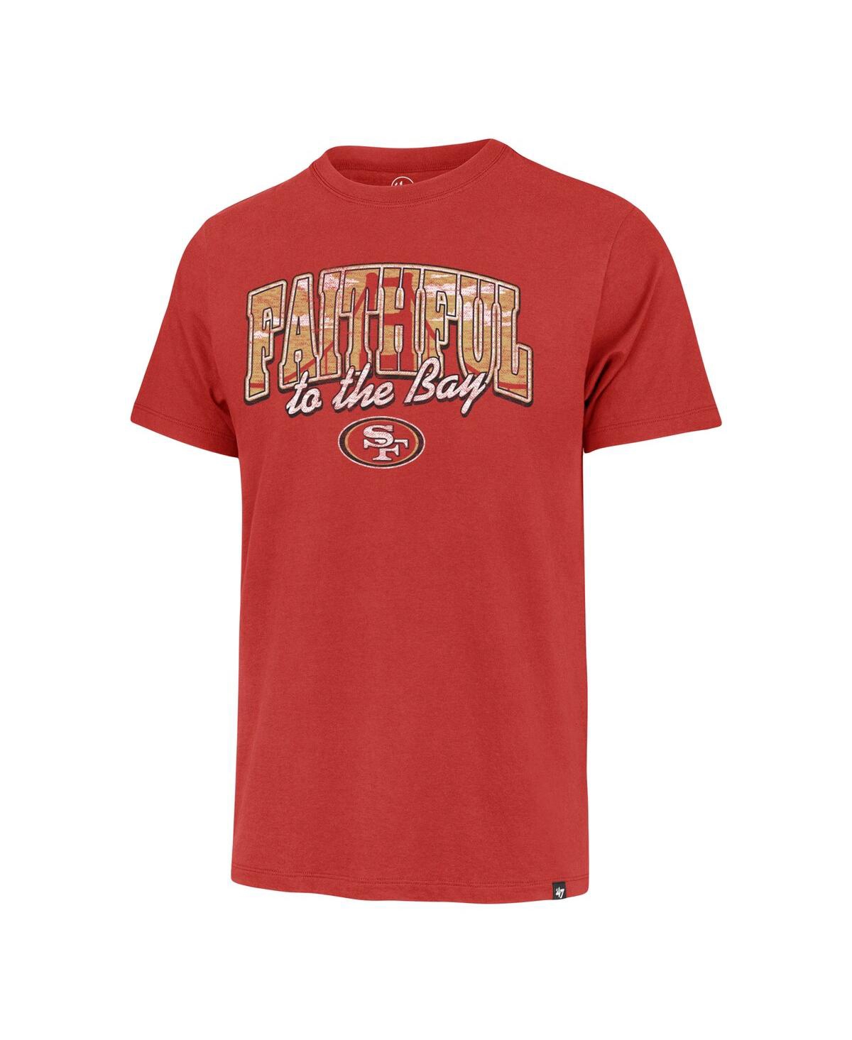 Men's '47 BrandDistressed San Francisco 49ers Regional Franklin T-shirt - Scarlet