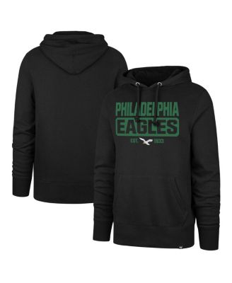 Men s 47 Brand Black Philadelphia Eagles Box Out Headline Pullover Hoodie Macy s