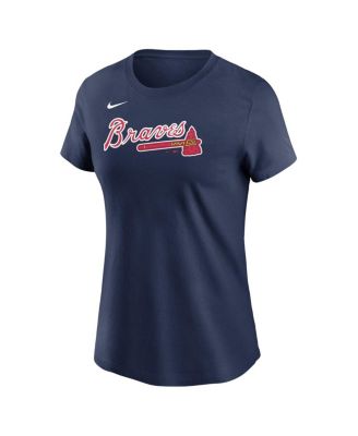 Women's Navy Atlanta Braves Wordmark T-shirt
