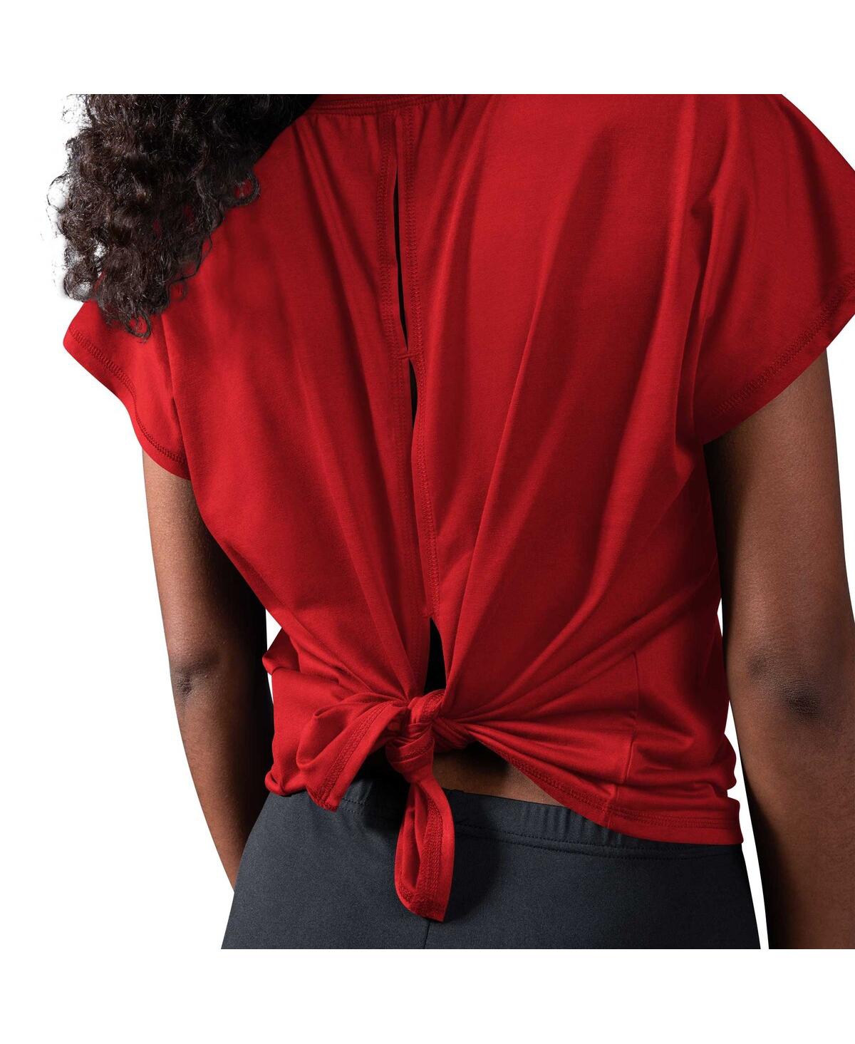 Shop Msx By Michael Strahan Women's  Red Kansas City Chiefs Abigail Back Slit T-shirt
