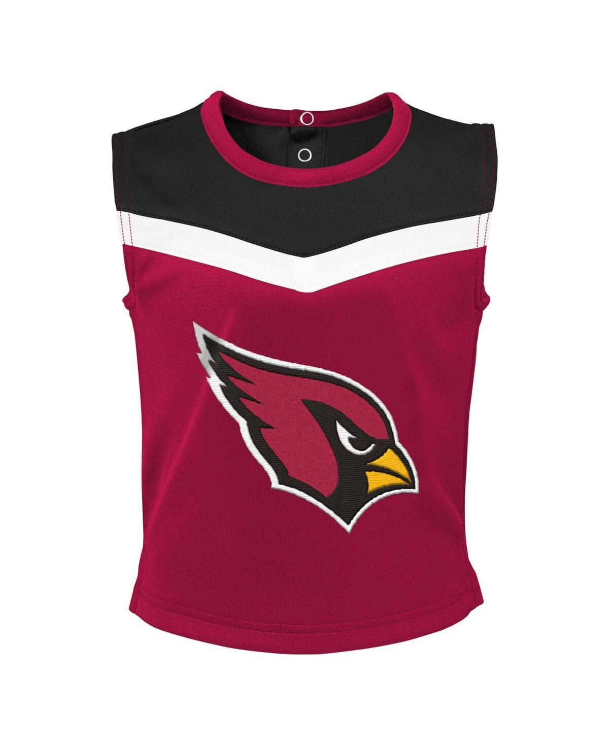 Girls Toddler Cardinal Arizona Cardinals Spirit Cheer Two-Piece Cheerleader Set with Bloomers
