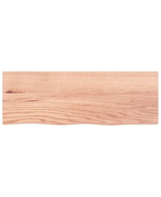Wall Shelf Light Brown 31.5"x11.8"x0.8" Treated Solid Wood Oak