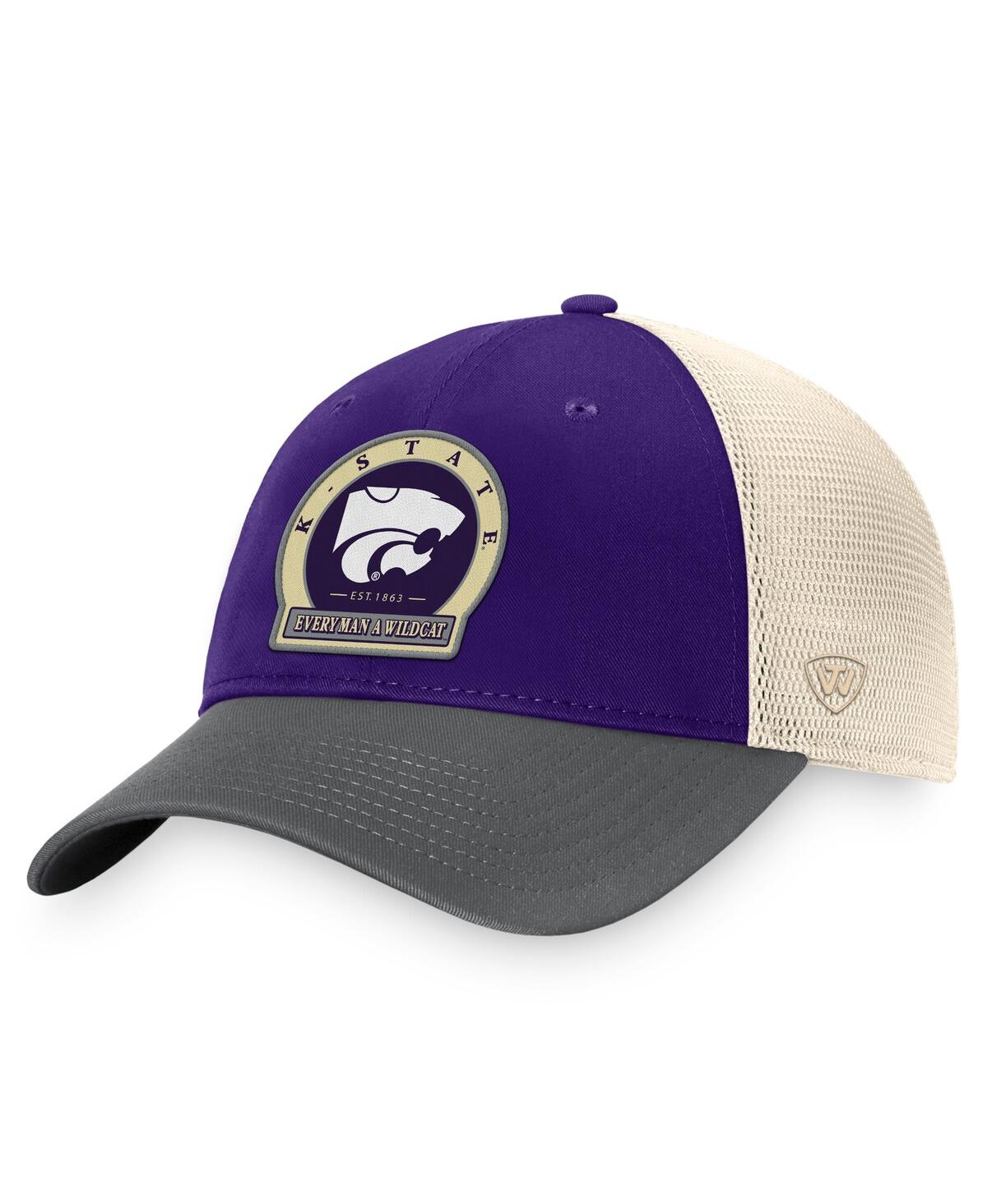 Top Of The World Men's  Purple Kansas State Wildcats Refined Trucker Adjustable Hat