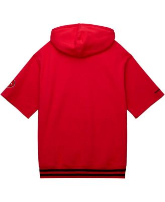 Men's Scarlet San Francisco 49ers Pre-Game Short Sleeve Pullover Hoodie