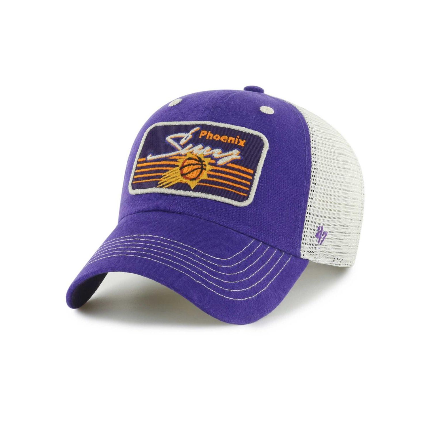 Men's Purple Phoenix Suns Five Point Patch Clean Up Adjustable Hat