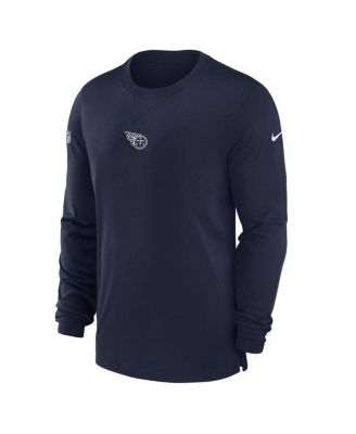 Men's Navy Tennessee Titans 2023 Sideline Performance Long Sleeve T-shirt