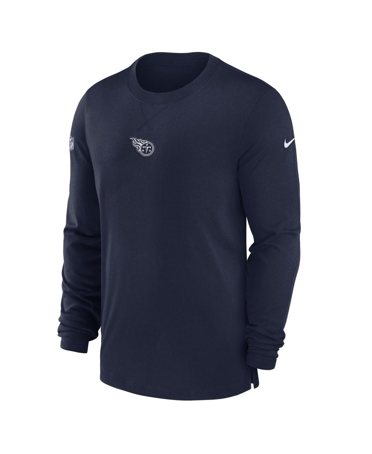 Men's NikeTennessee Titans 2023 Sideline Performance Long Sleeve T-shirt - Navy