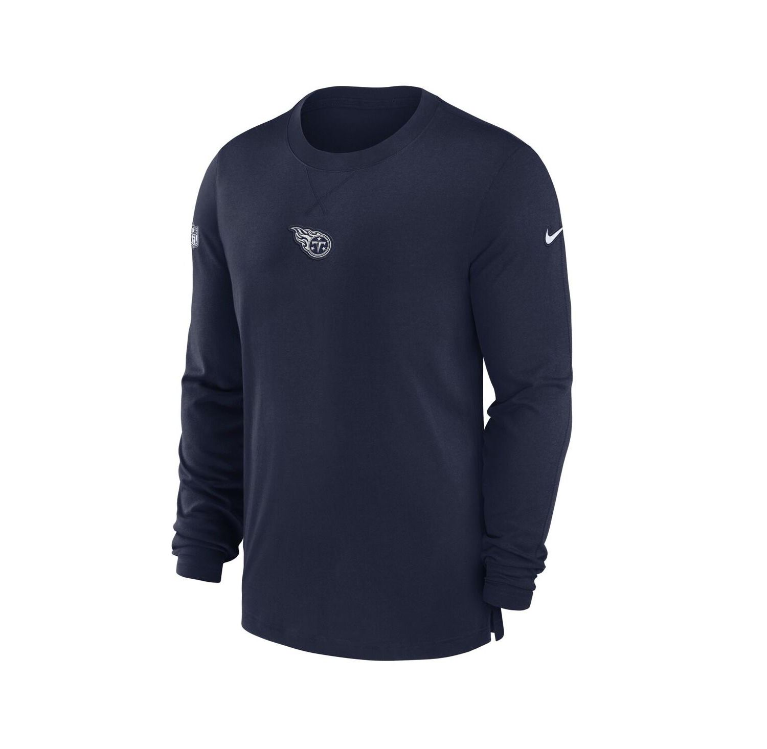 Men's Navy Tennessee Titans 2023 Sideline Performance Long Sleeve T-shirt