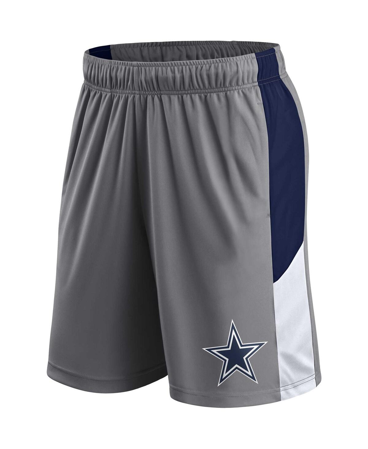 Shop Fanatics Men's  Gray Dallas Cowboys Primary Logo Shorts