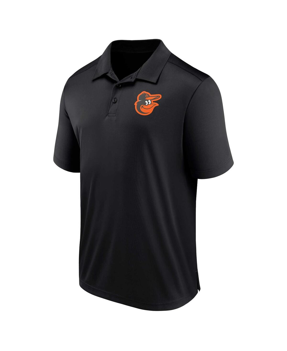 Shop Fanatics Men's  Black Baltimore Orioles Logo Polo Shirt