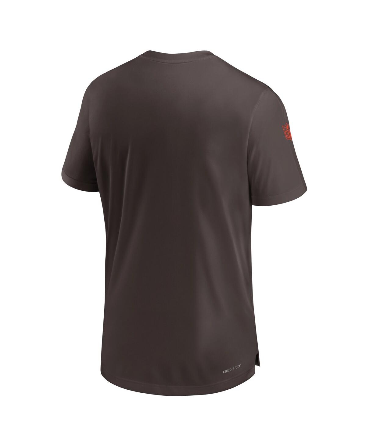 Shop Nike Men's  Brown Cleveland Browns Sideline Coach Performance T-shirt