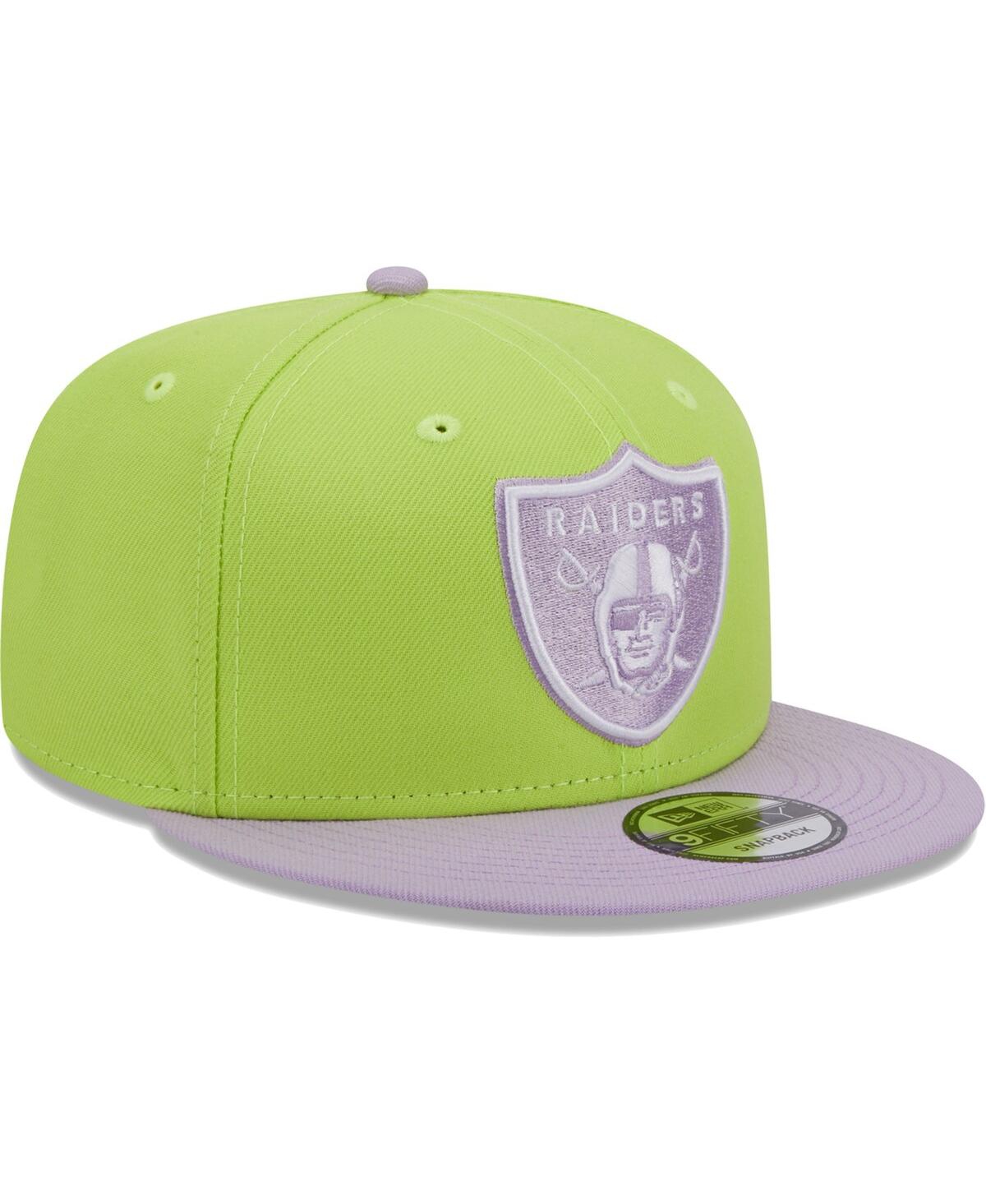 Men's New Era Lavender Las Vegas Raiders Two-Tone Color Pack 9FIFTY Snapback Hat - Lavender
