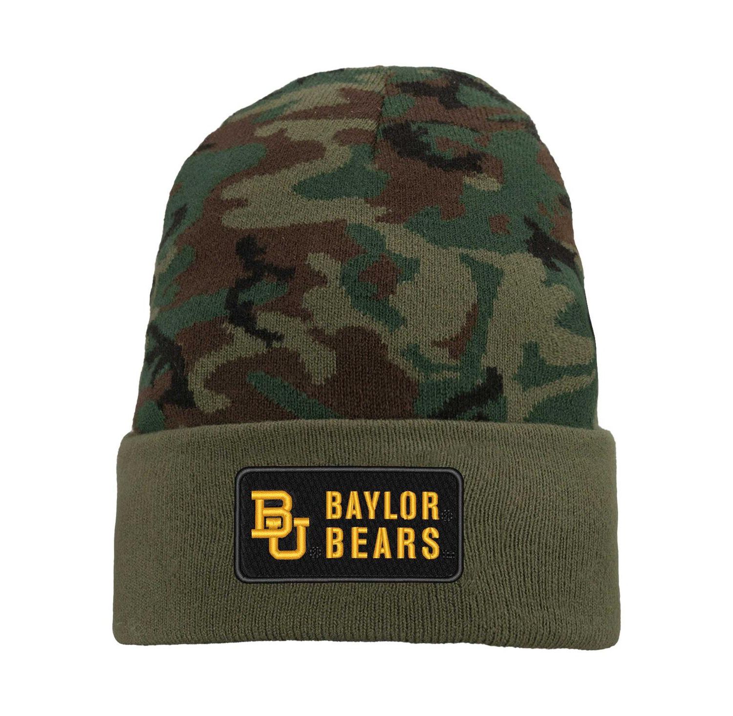 Men's Camo Baylor Bears Military-Inspired Pack Cuffed Knit Hat