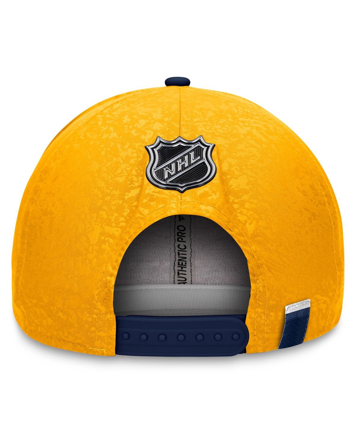Men's Fanatics Gold Nashville Predators Authentic Pro Rink Two-Tone Snapback Hat - Gold