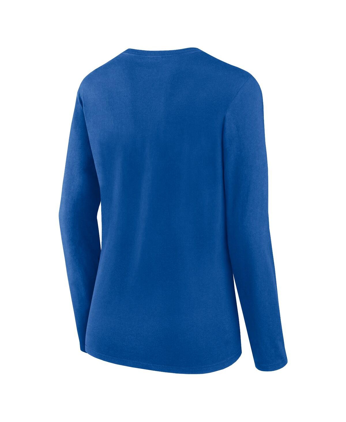 Fanatics Branded Royal New York Giants Plus Size Foiled Play Long Sleeve T-shirt In Royal
