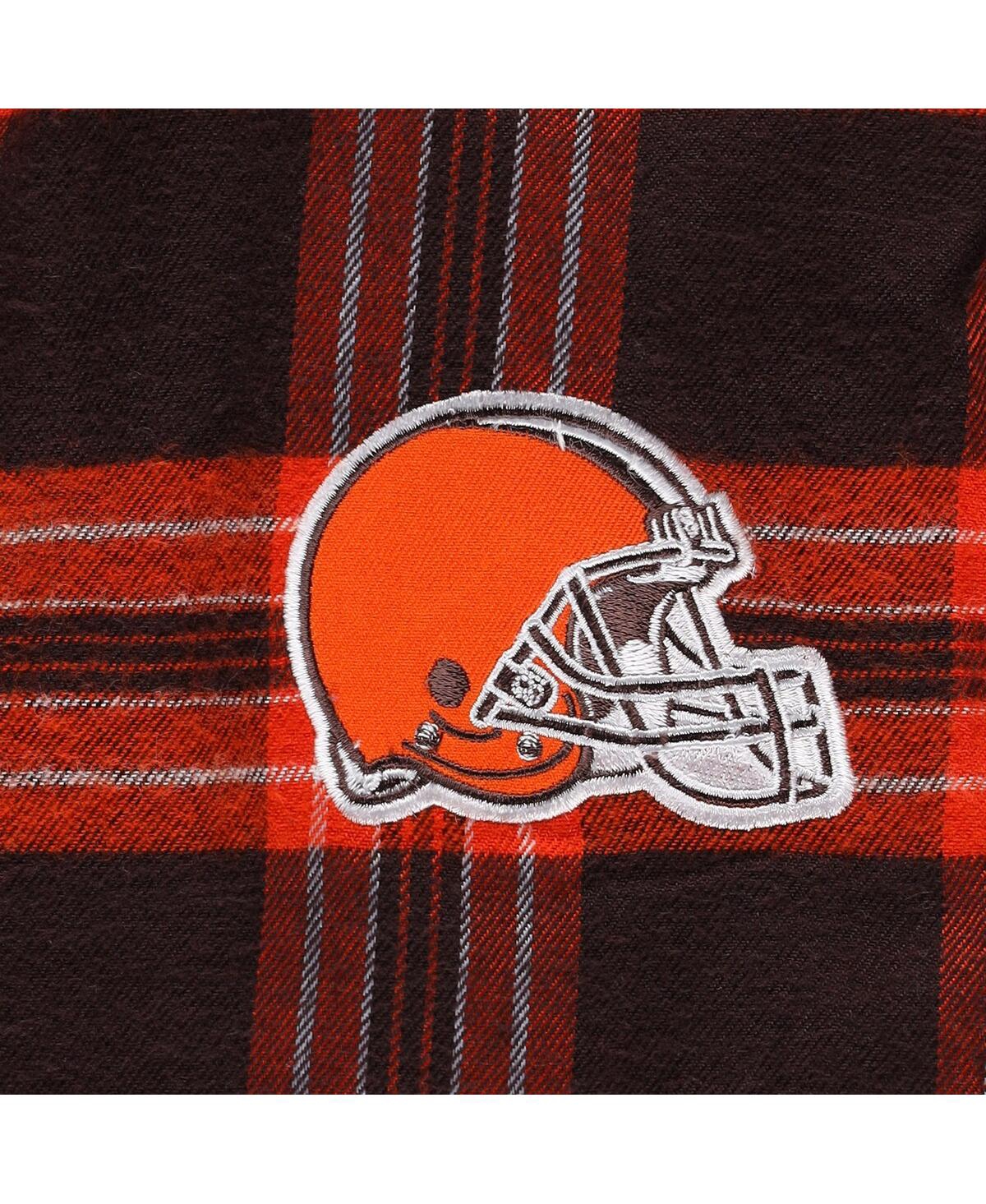 Shop Concepts Sport Women's  Brown, Orange Cleveland Browns Plus Size Badge T-shirt And Pants Sleep Set In Brown,orange