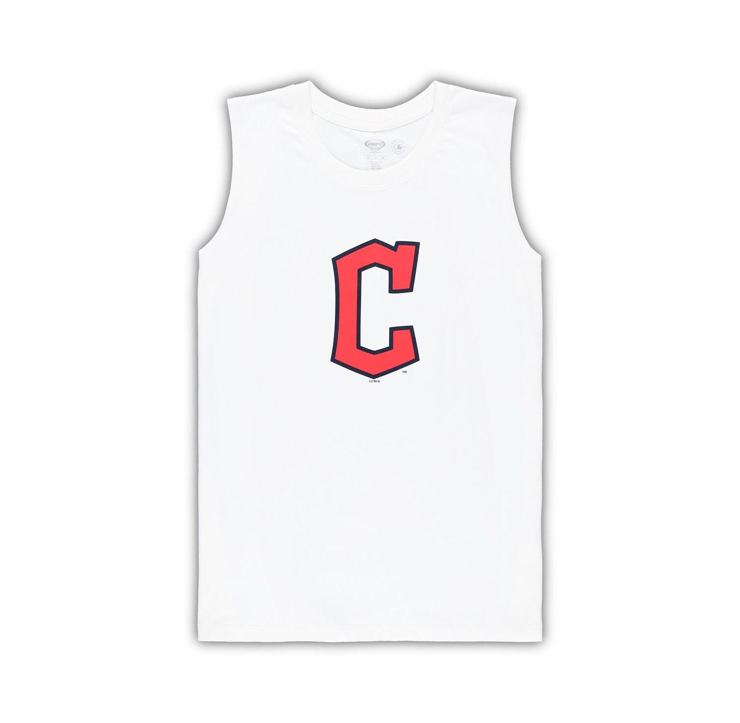 Women's White, Navy Cleveland Guardians Plus Size Tank Top and Shorts Sleep Set