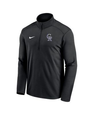 Men's Black Colorado Rockies Agility Pacer Lightweight Performance Half-Zip Top