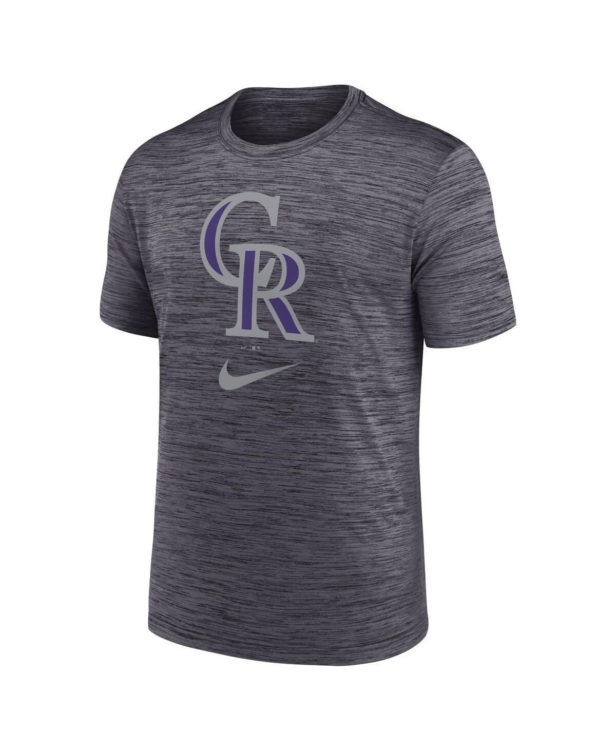 Shop Nike Men's  Black Colorado Rockies Logo Velocity Performance T-shirt