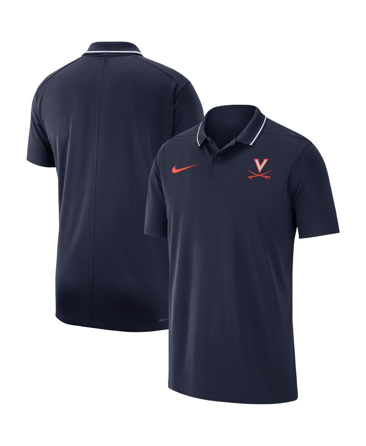 Men's Nike Navy Virginia Cavaliers 2023 Coaches Performance Polo Shirt - Navy