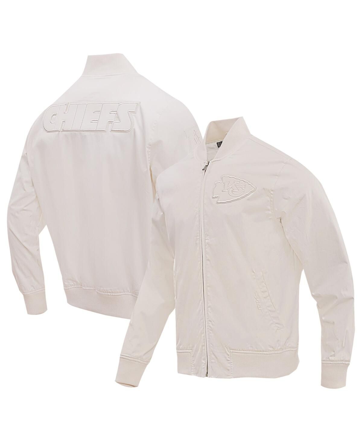 Мужская кремовая нейтральная куртка на молнии Kansas City Chiefs нейтрального цвета