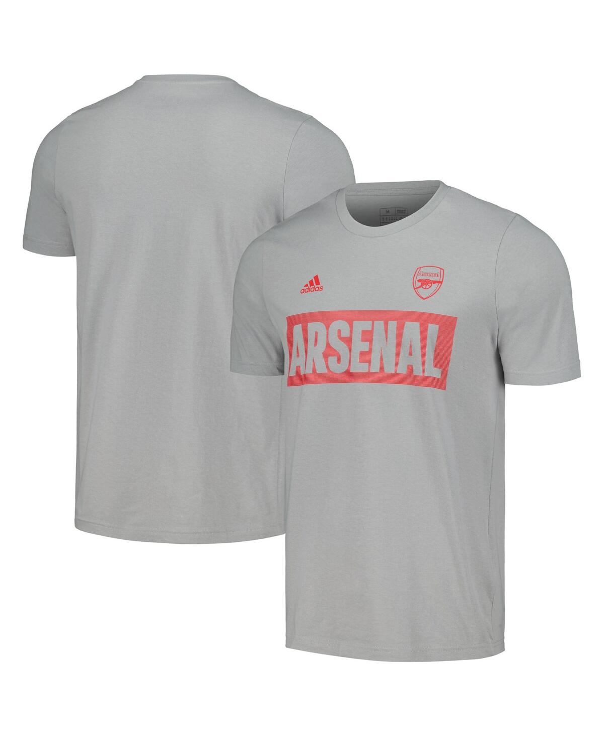 Shop Adidas Originals Men's Adidas Gray Arsenal Culture Bar T-shirt