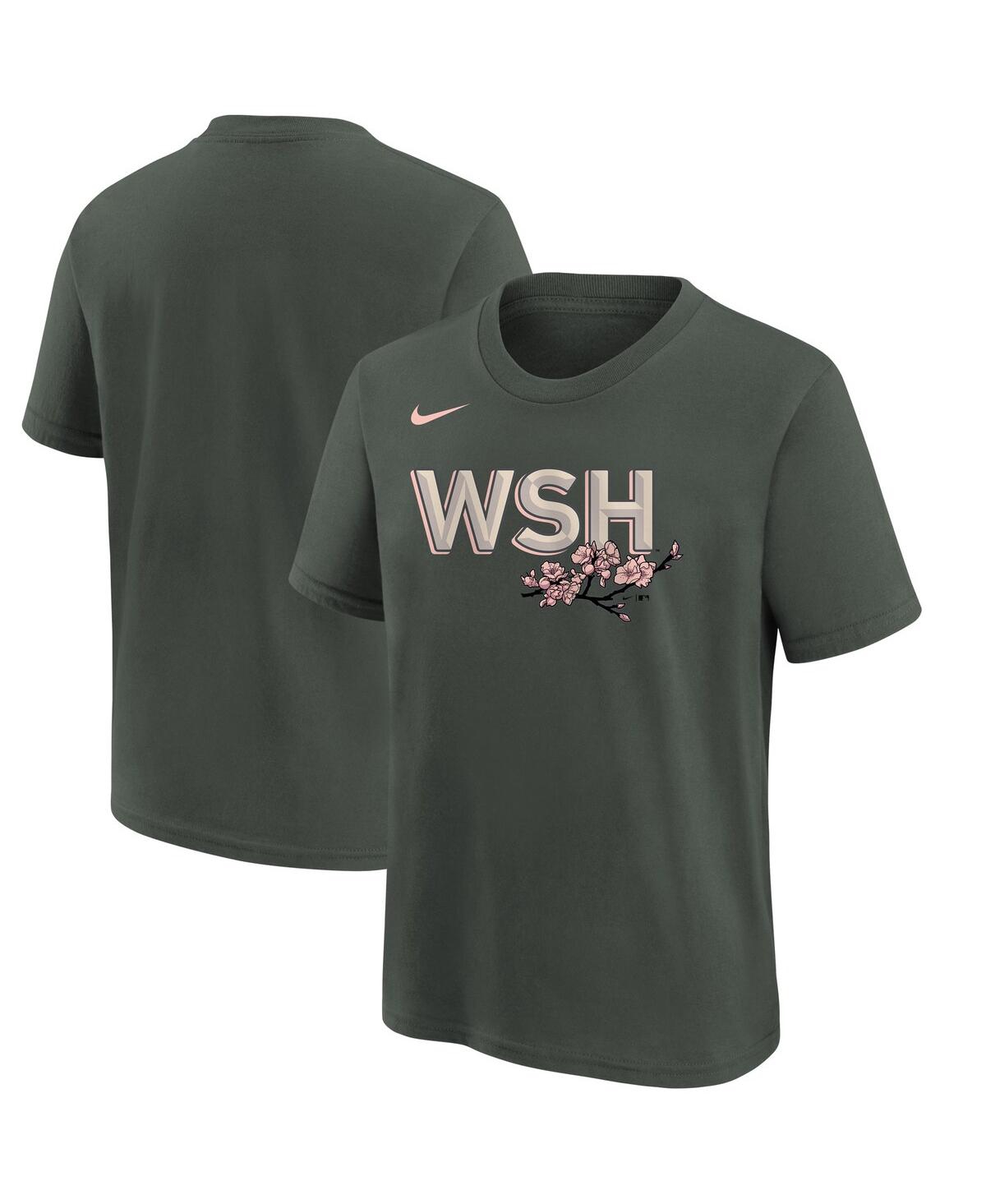 Shop Nike Big Boys  Gray Washington Nationals City Connect Wordmark T-shirt
