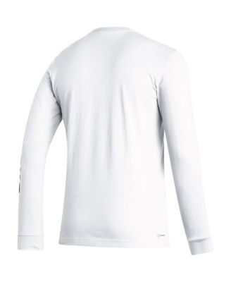 Men's White Juventus Team Crest Long Sleeve T-shirt