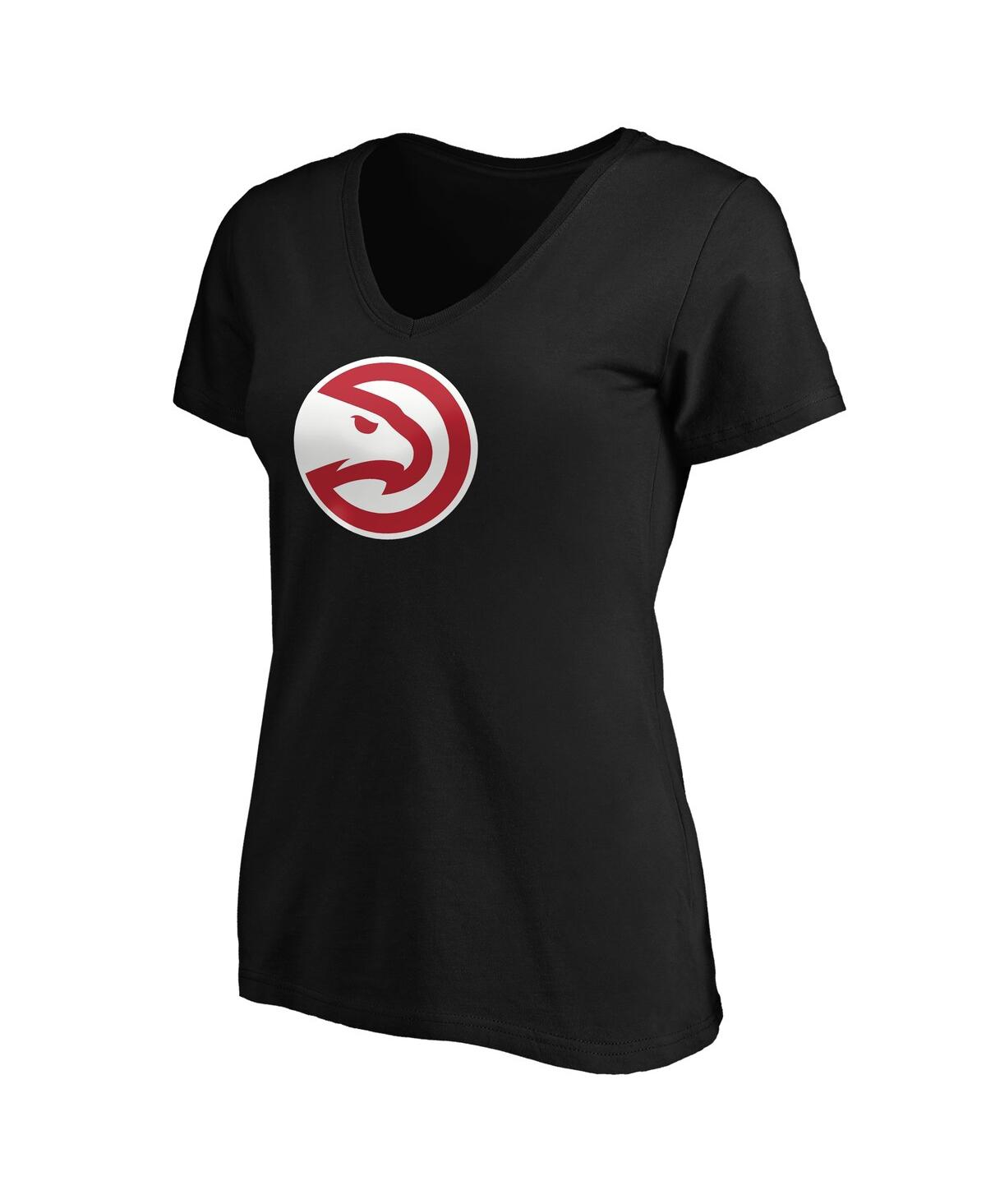 Fanatics Women's  Trae Young Black Atlanta Hawks Playmaker Name And Number V-neck T-shirt In Black
