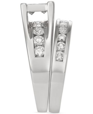 Diamond Princess Quad Channel Bridal Set (2 ct. t.w.) in 14k White Gold