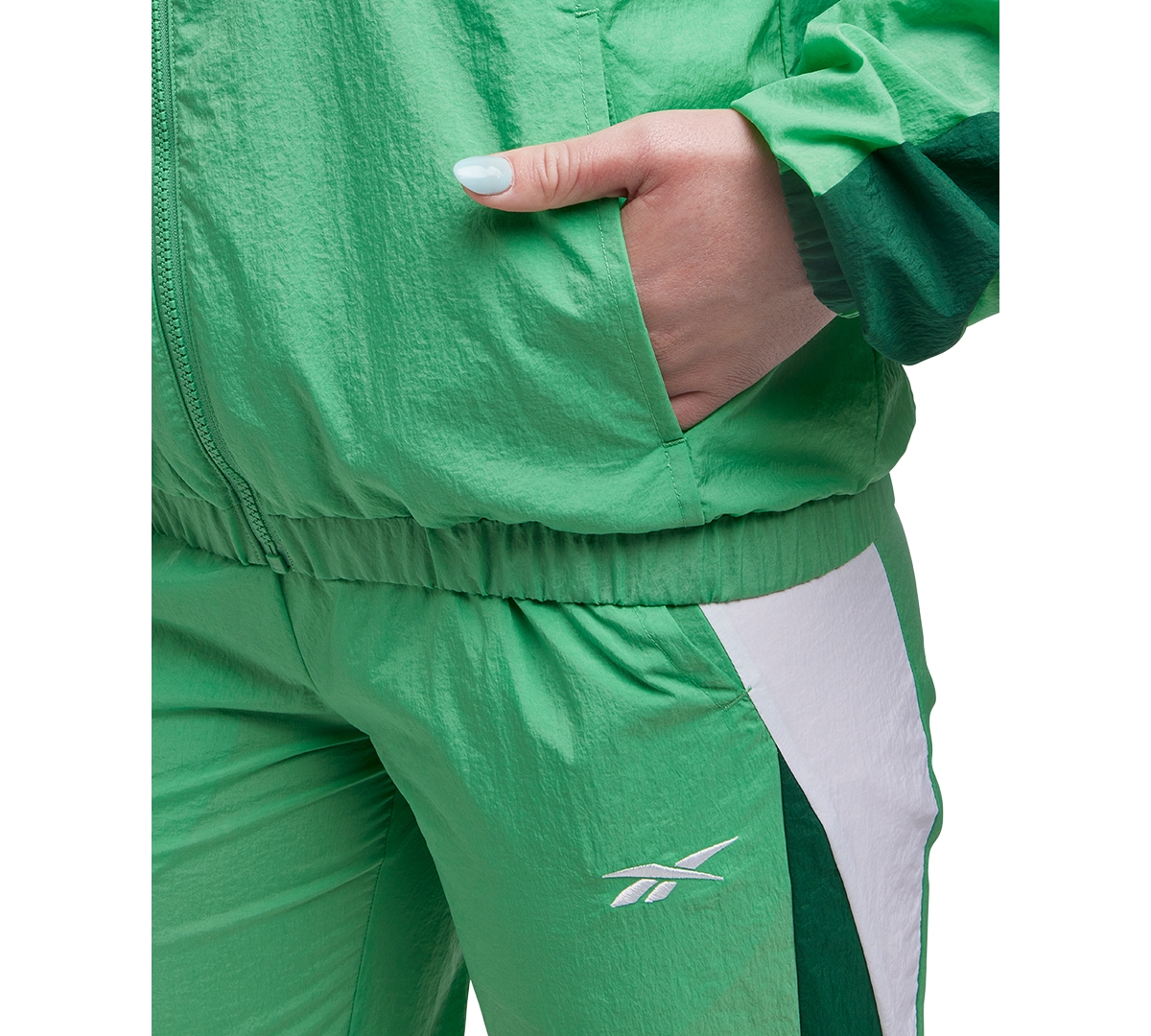 Reebok Women's Back Vector Colorblocked Track Jacket