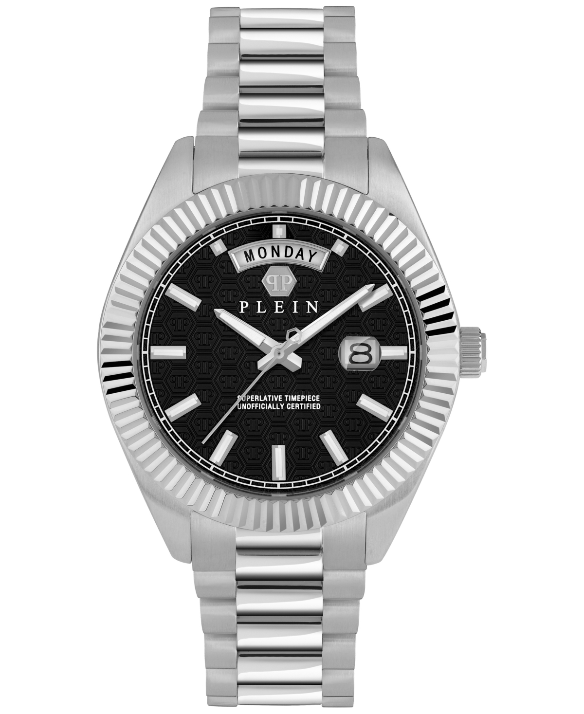 Men's Date Superlative Stainless Steel Bracelet Watch 42mm - Stainless