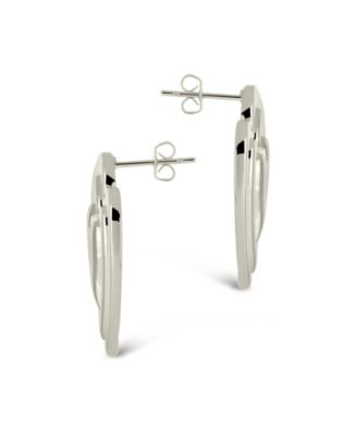 Silver-Tone or Gold-Tone Statement Beating Heart Studs