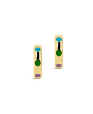 Gold-Tone or Silver-Tone Colorful Enamel Enamel Accent Ear Cuff Set Of 2