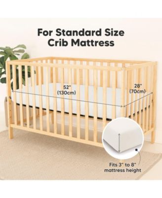 Waterproof Crib Sheets for Boys, Girls, 2pk Baby Fitted Crib Sheet, Waterproof Crib Mattress Protector Sheets