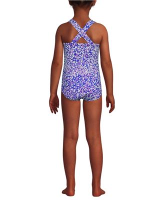 Girls Chlorine Resistant One Piece UPF 50 Swimsuit