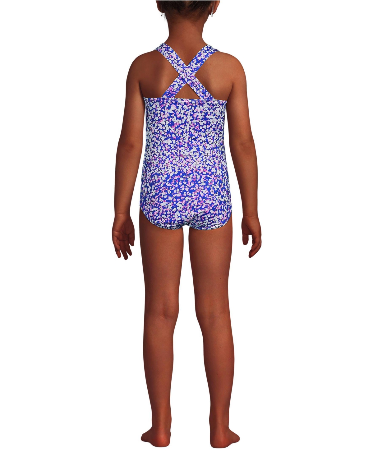 Lands' End Girls Chlorine Resistant One Piece Upf 50 Swimsuit